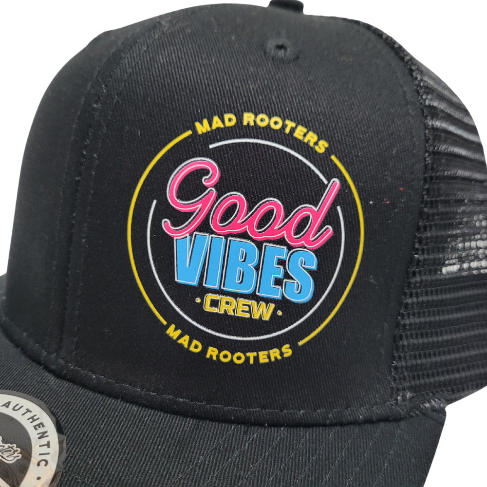 Good Vibes Crew Retro Trucker - Black