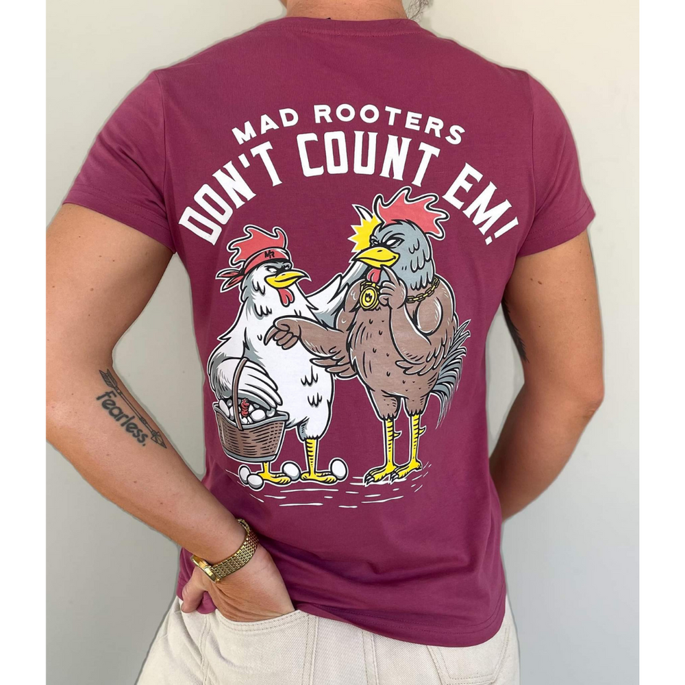 Womens Don't Count Em Tee - Berry